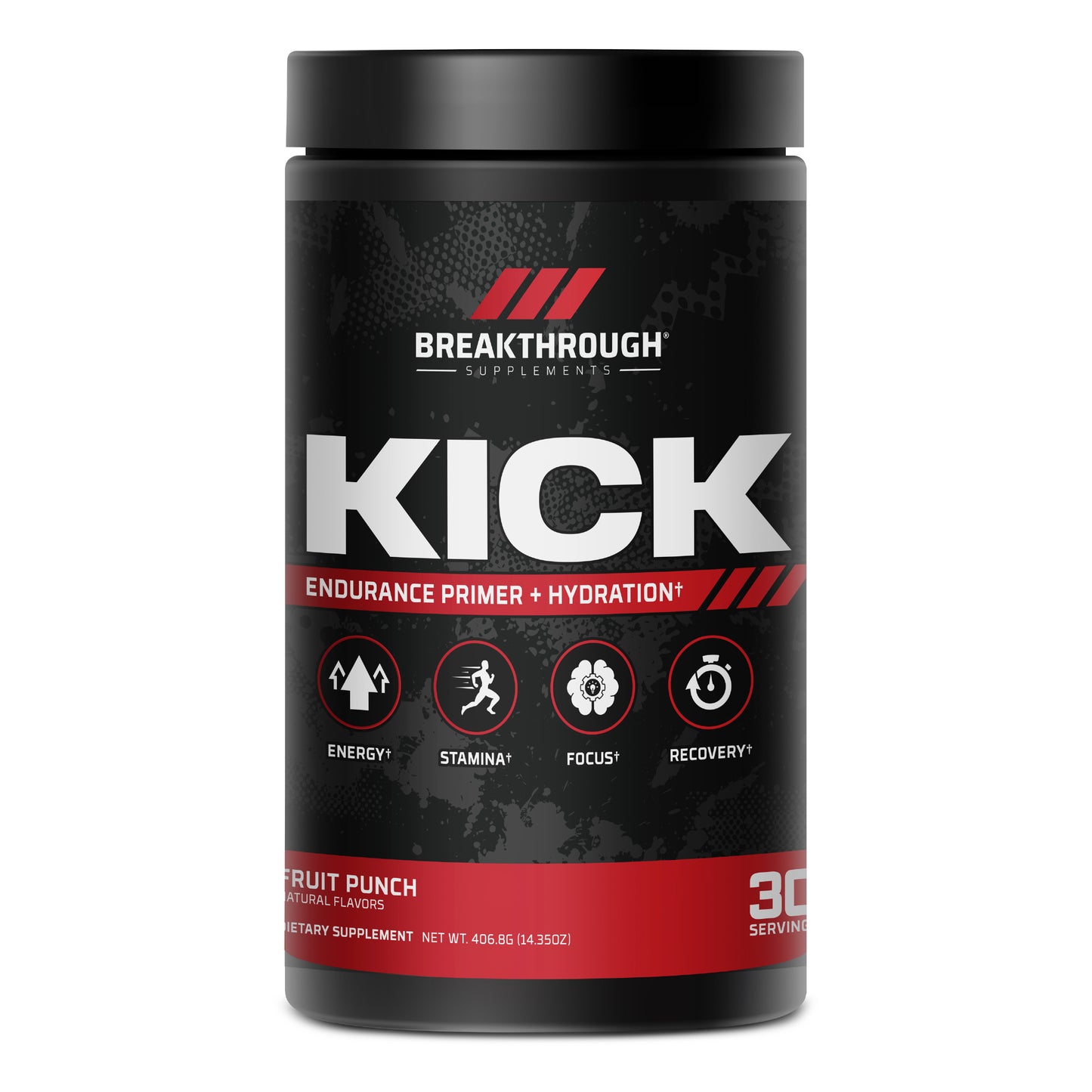 Kick — Endurance Primer Powder (Fruit Punch, 30 servings)