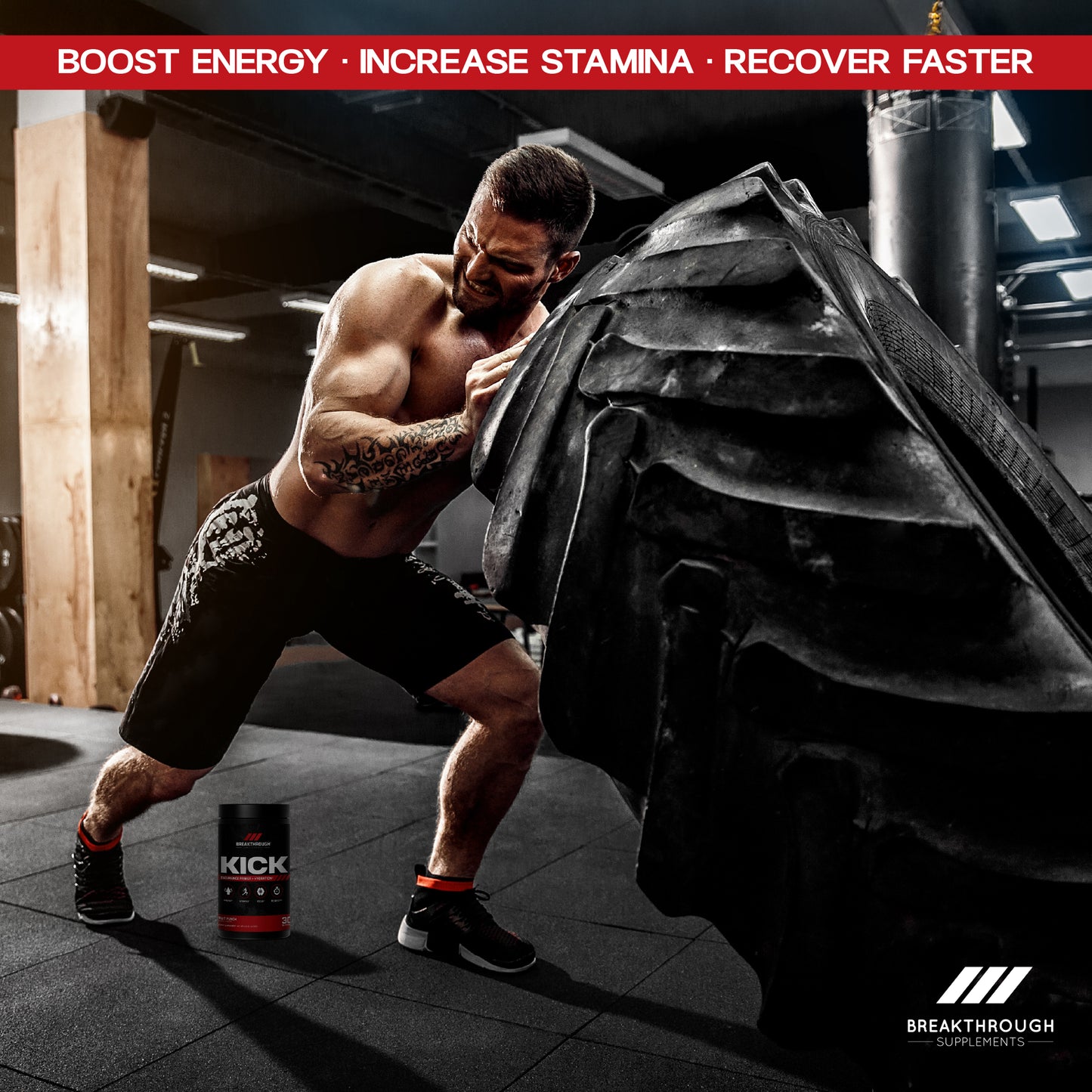 Kick — Endurance Primer Powder (Fruit Punch, 30 servings)